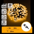 Aigostar - Зовнішня декоративна світлодіодна гірлянда 100 LED/8 функцій 10 м IP44 теплий білий