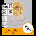 Aigostar - Зовнішня різдвяна гірлянда LED, 1500 LED, 8 режимів, 78 м, IP44, тепле біле світло