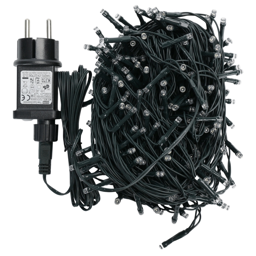 Aigostar - LED вулична різдвяна гірлянда, 200 світлодіодів, 8 режимів, 20 м, IP44, холодний білий