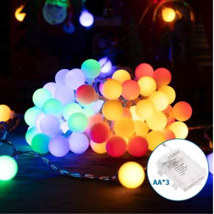 Aigostar - зовнішня різдвяна LED гірлянда 25xLED/3xAA/8 функцій 2,8 м IP44 багатоколірна