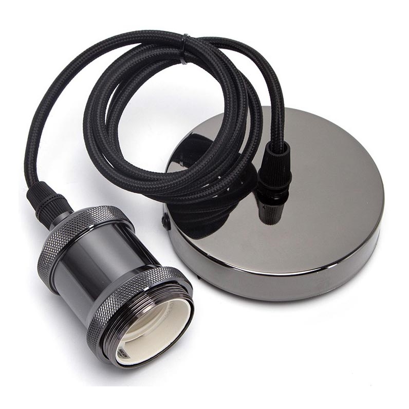 Aigostar - Кабель для зарядки 1xE27/60W/230V антрацитовий