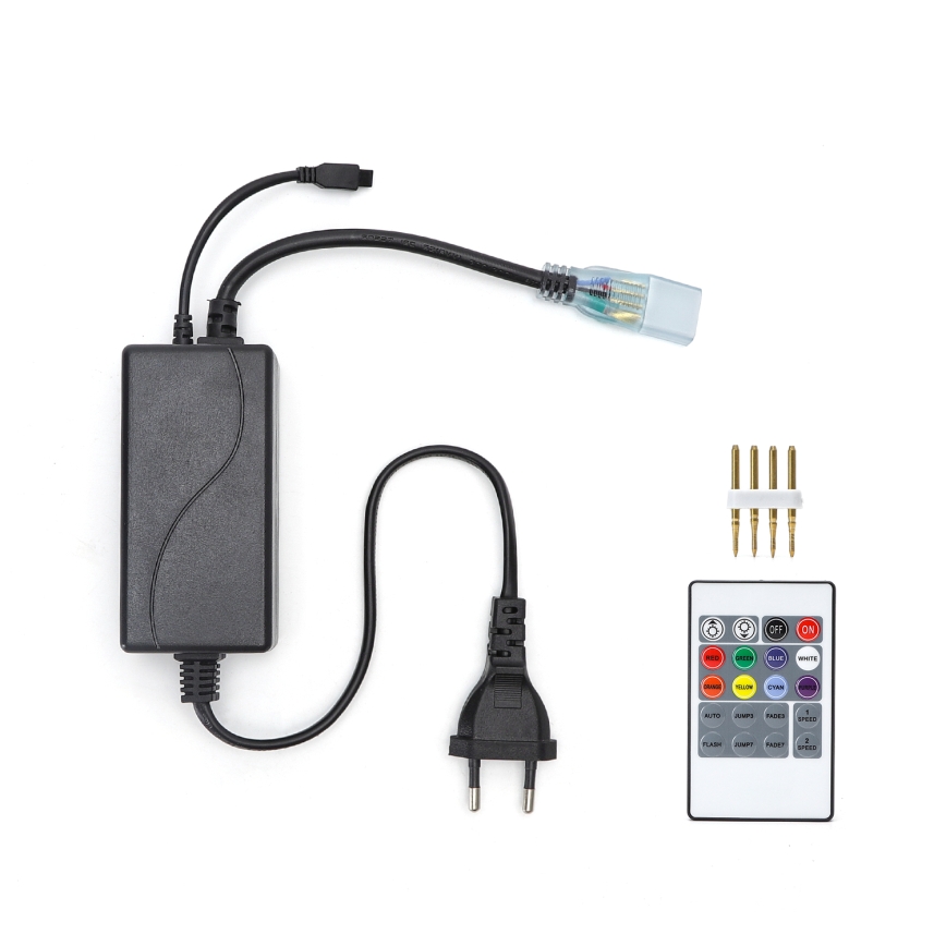 Aigostar - Кабель питания для RGB LED-ленты 600 Вт/230 В с пультом дистанционного управления