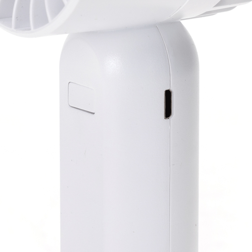 Aigostar - Кишеньковий акумуляторний вентилятор 4W/5V 500mAh USB білий