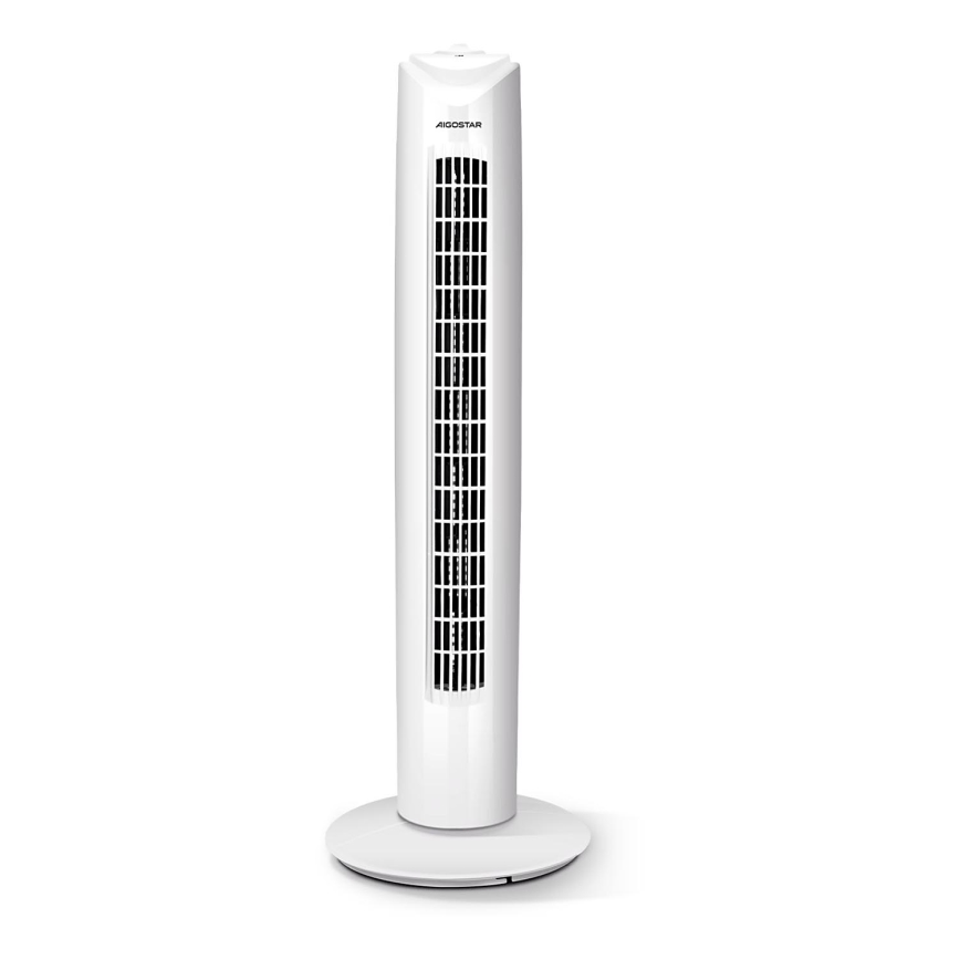 Aigostar - Колонний вентилятор 45W/230V білий