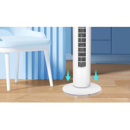 Aigostar - Колонний вентилятор 45W/230V білий