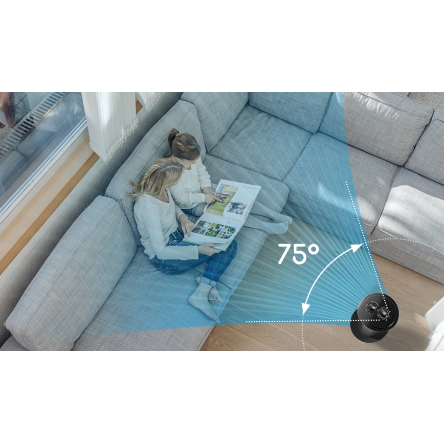 Aigostar - Колонний вентилятор 45W/230V чорний