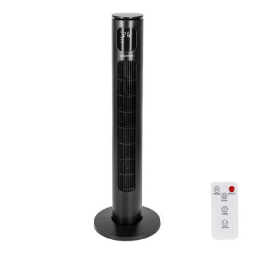 Aigostar - Колонний вентилятор 50W/230V чорний Wi-Fi + пульт дистанційного керування