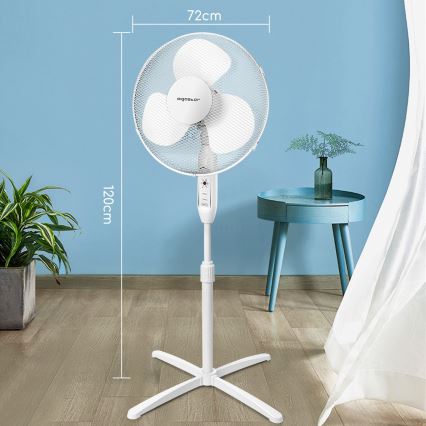 Aigostar - Колонный вентилятор 40W/230V 120 см белый