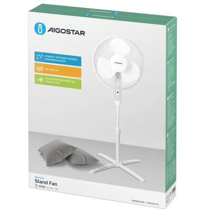 Aigostar - Колонный вентилятор 40W/230V 120 см белый