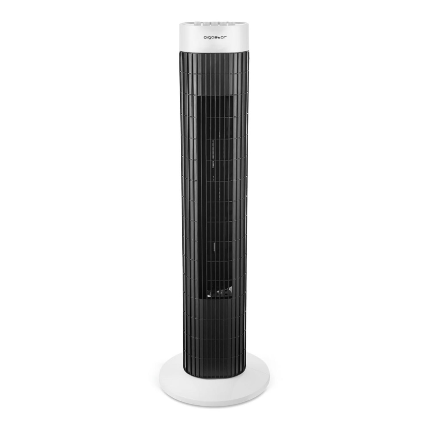 Aigostar - Колонный вентилятор 45W/230V черный/белый