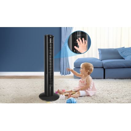 Aigostar - Колонный вентилятор 45W/230V черный