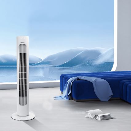 Aigostar - Колонный вентилятор 50W/230V белый + дистанционное управление