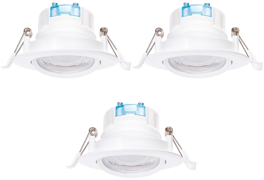 Aigostar - комплект з 3x LED вбудованих світильників LED/5W/230V 4000K діаметр 8,5 см білий