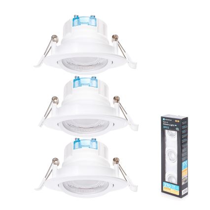 Aigostar - комплект з 3x LED вбудованих світильників LED/5W/230V 4000K діаметр 8,5 см білий