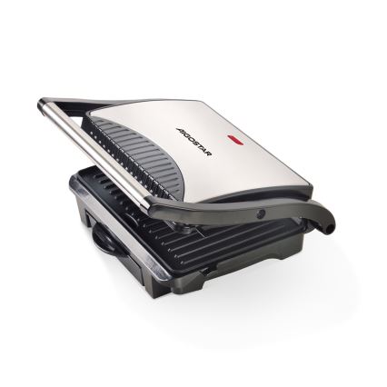Aigostar - Контактний гриль 1000W/230V чорний/матовий хром