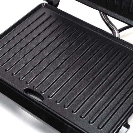 Aigostar - Контактный гриль 1000W/230V черный/матовый хром