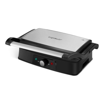 Aigostar - Контактный гриль 1500W/230V матовый хром/черный