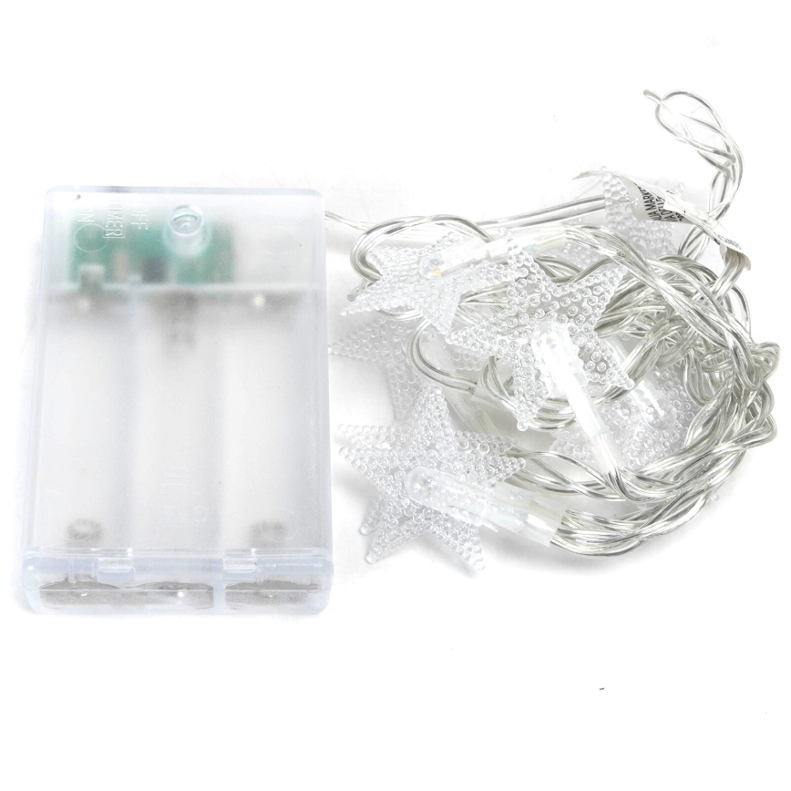 Aigostar — LED-гірлянда, 20 LED, живлення від 3×AA, довжина 3,3 м, декоративні зірки