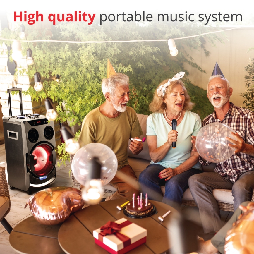 AKAI ABTS-112 - Беспроводная акустическая система 300 Вт/230 В, 7000 мА·ч + пульт дистанционного управления