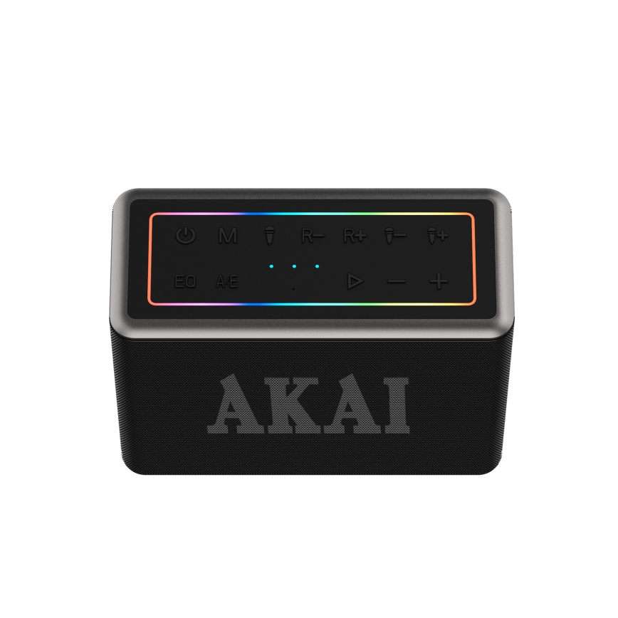 AKAI ABTSW-120 - беспроводная колонка с двумя микрофонами, мощностью 80 Вт, аккумулятором 4000 мА·ч и защитой IPX6