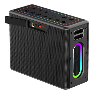 AKAI ABTSW-120 - Портативна бездротова колонка з двома мікрофонами 80 Вт/4000 мА·год IPX6