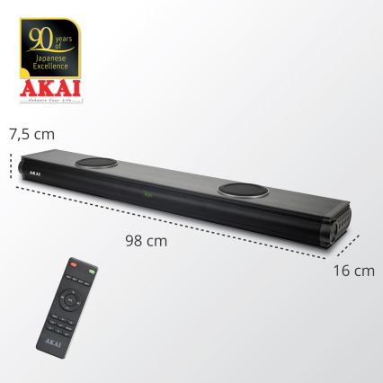 AKAI ASB-29 - саундбар с активным сабвуфером 120 Вт/230 В + пульт дистанционного управления