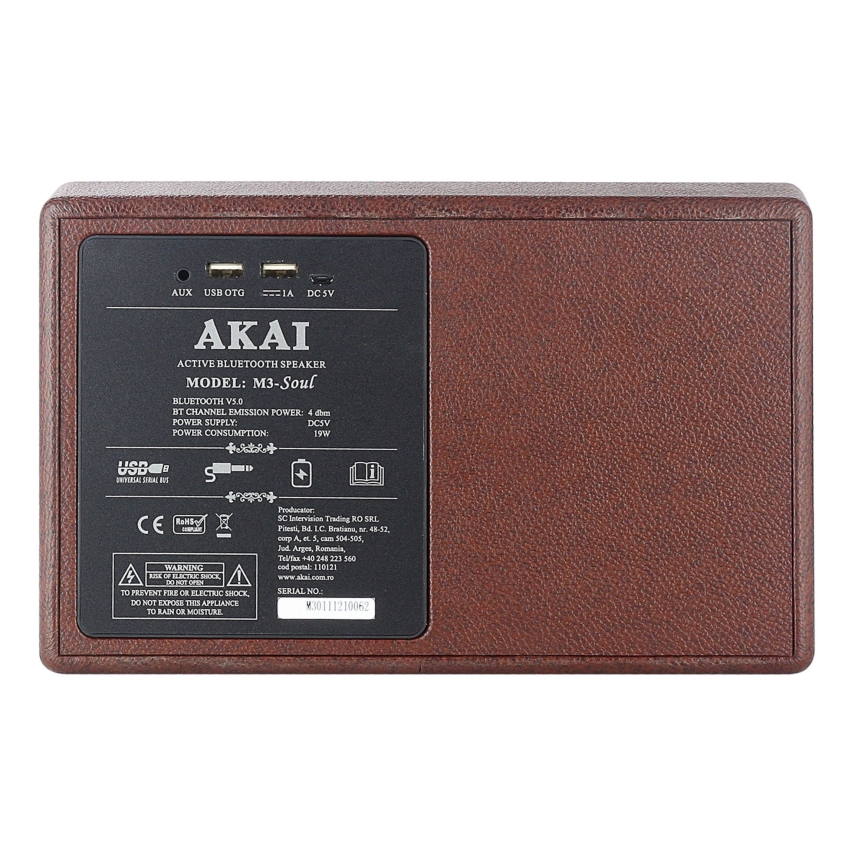 AKAI M3 SOUL COFFEE - Беспроводная колонка 20 Вт/6000 мА·ч