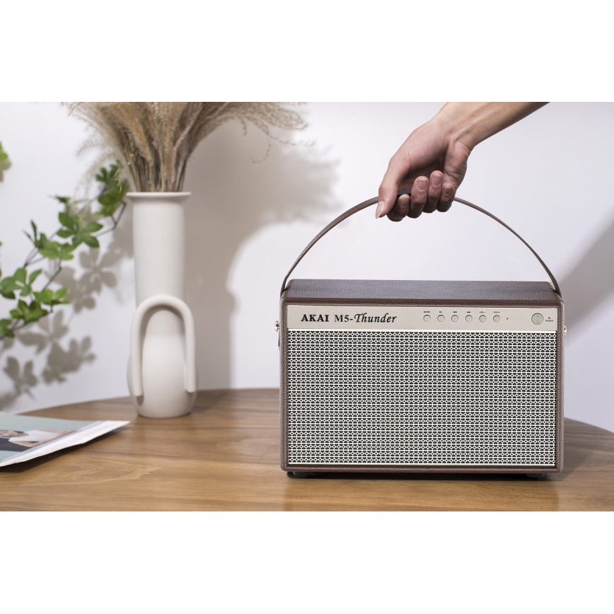 AKAI M5 THUNDER COFFEE - Беспроводная колонка 70 Вт/8000 мА·ч