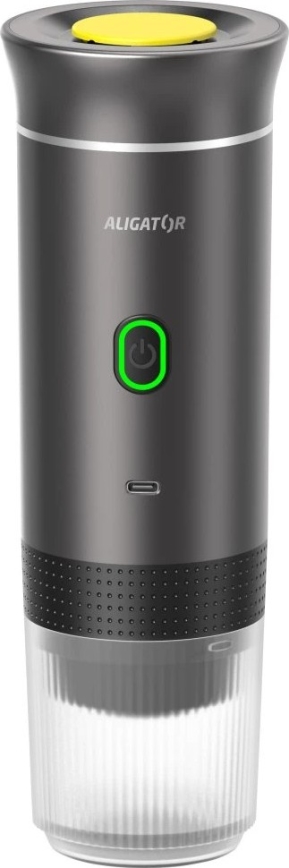 Aligator ACM002 - Портативная дорожная кофеварка PortaCaffé 3 в 1 72 Вт/7500 мА·ч серая