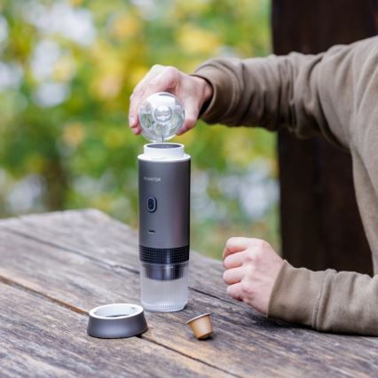 Aligator ACM002 - Портативная дорожная кофеварка PortaCaffé 3 в 1 72 Вт/7500 мА·ч серая