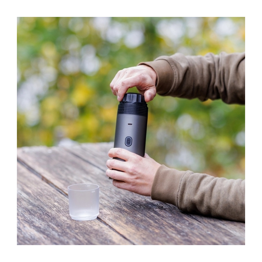 Aligator ACM002 - Портативная дорожная кофеварка PortaCaffé 3 в 1 72 Вт/7500 мА·ч серая