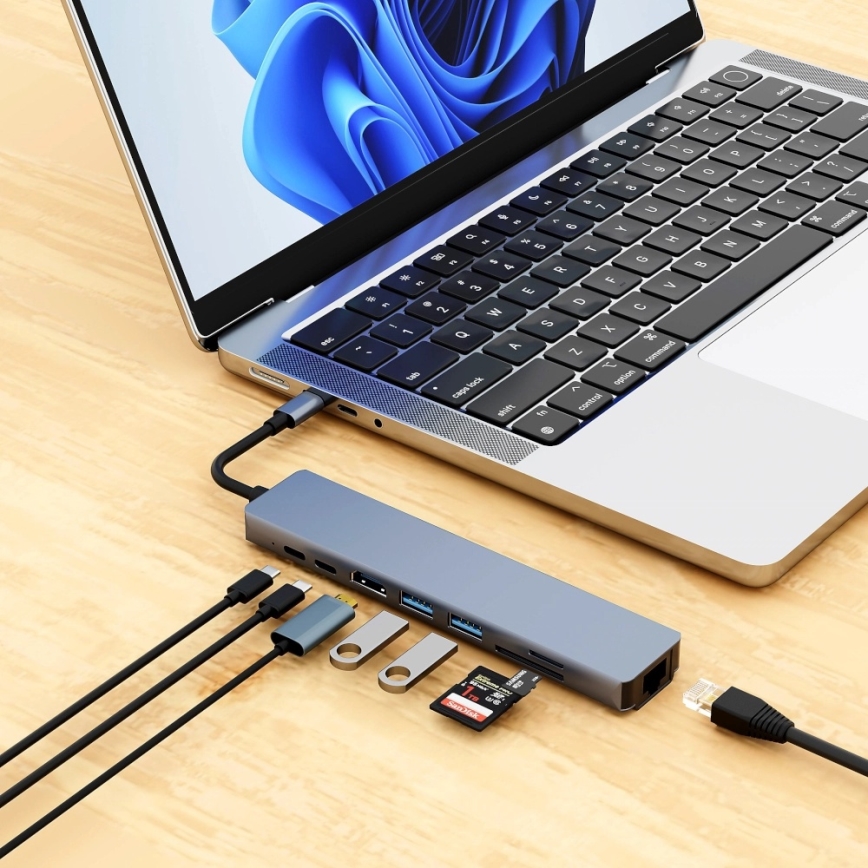 Aligator AHUB001 - USB-C хаб 8-в-1