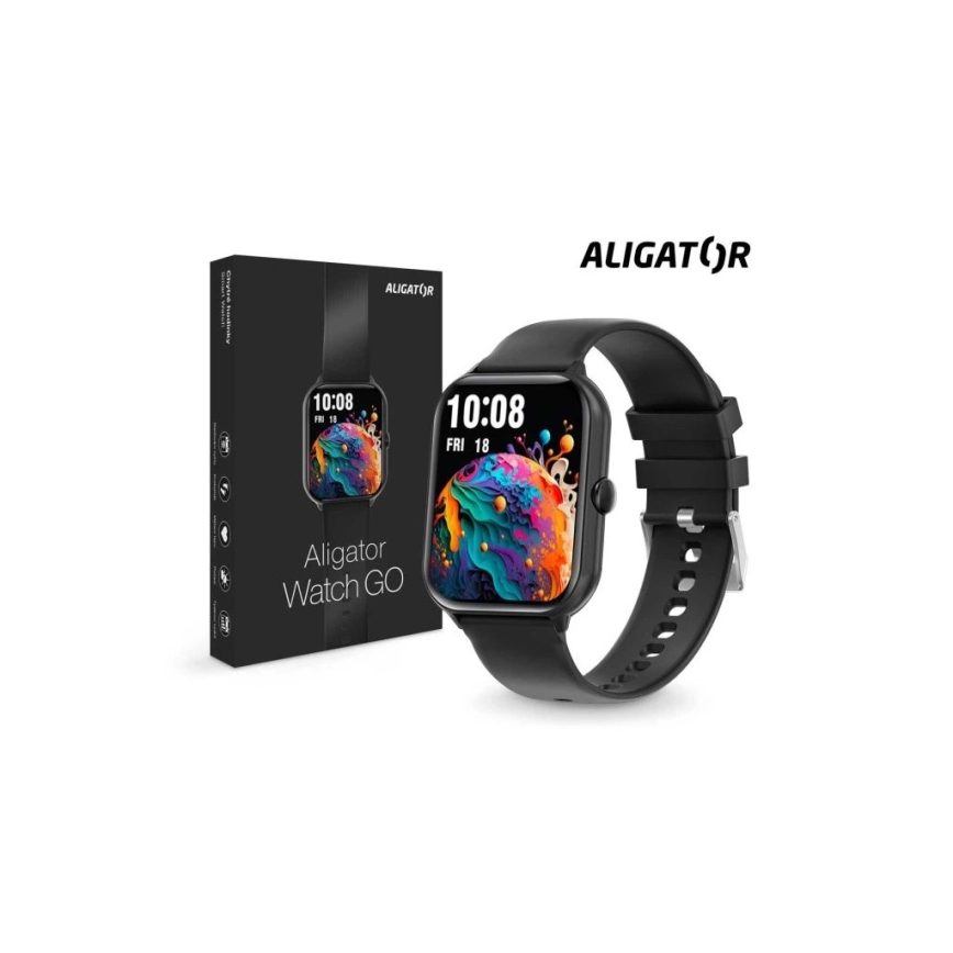 Aligator AW10BK - Розумні годинники Watch GO 220 mAh IP67 чорні