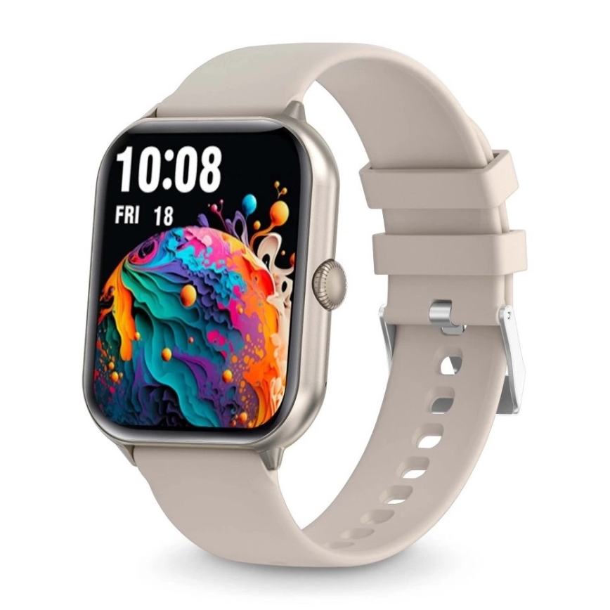 Aligator AW10SR - умные часы Watch GO 220 mAh IP67 кремовые