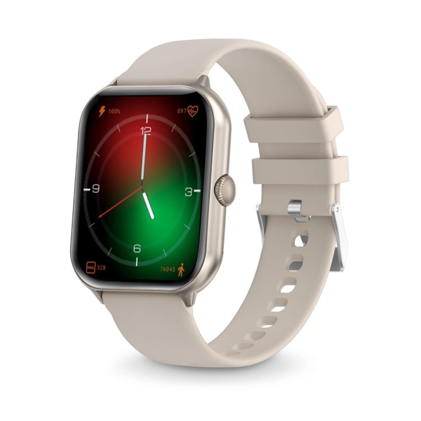 Aligator AW10SR - умные часы Watch GO 220 mAh IP67 кремовые