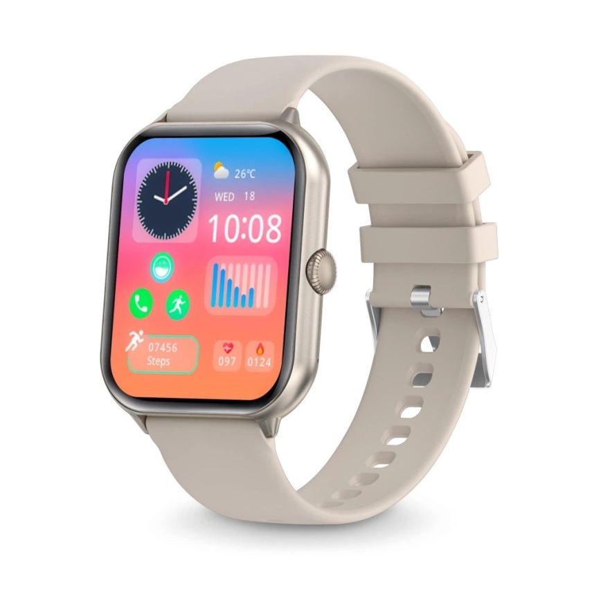 Aligator AW10SR - умные часы Watch GO 220 mAh IP67 кремовые