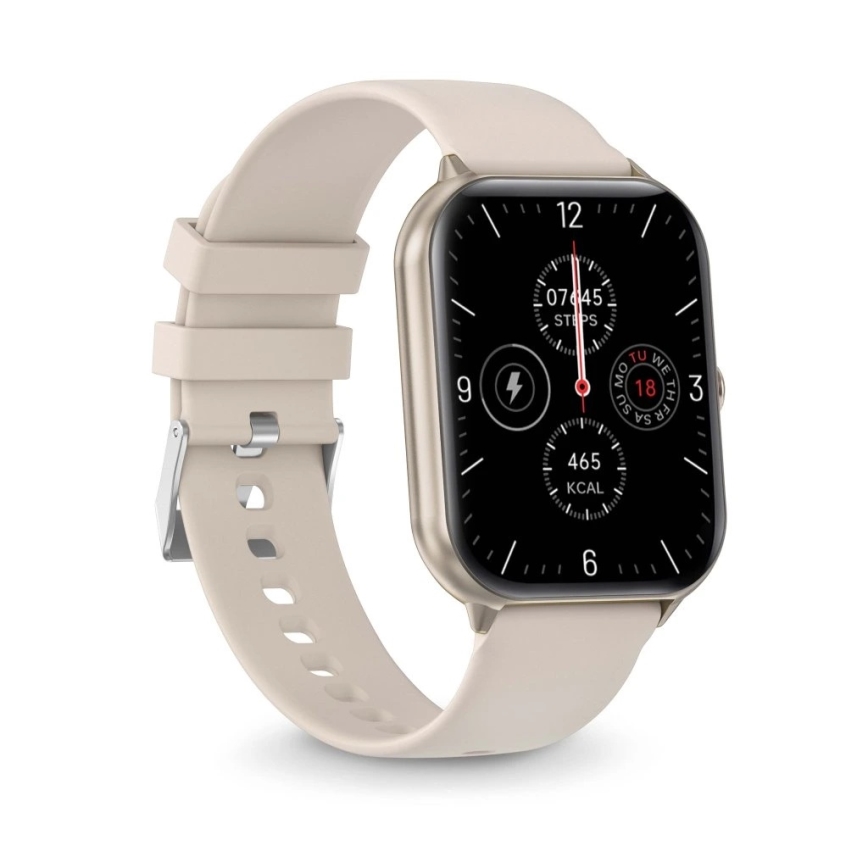 Aligator AW10SR - умные часы Watch GO 220 mAh IP67 кремовые