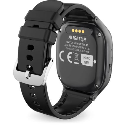 Aligator AW11BK - Розумний годинник Watch Junior 2 450 mAh IP67 Wi-Fi чорний