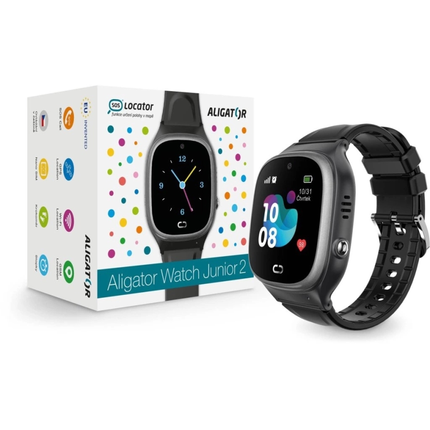 Aligator AW11BK - Умные часы Watch Junior 2 450 mAh IP67 Wi-Fi черные