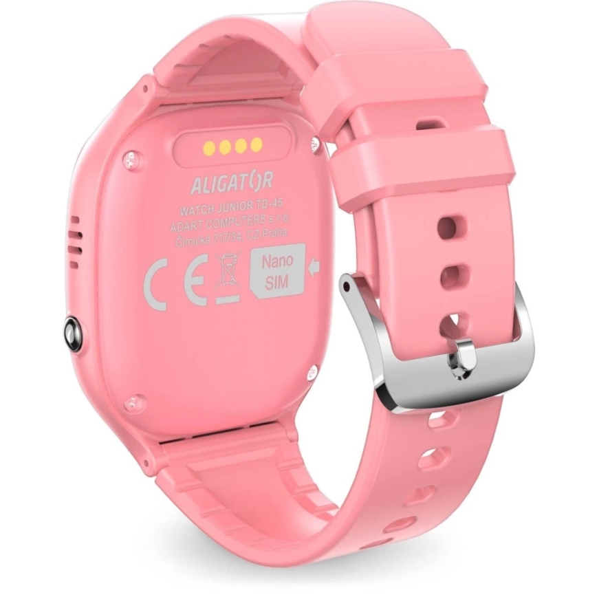 Aligator AW11PK - Умные часы Watch Junior 2, 450 мА·ч, IP67, Wi-Fi, розовые