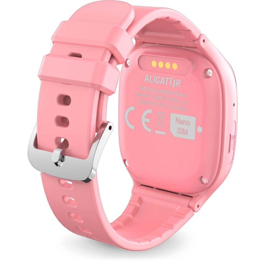 Aligator AW11PK - Умные часы Watch Junior 2, 450 мА·ч, IP67, Wi-Fi, розовые