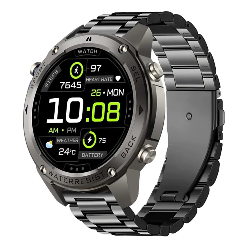 Aligator AW12BK - смарт-годинник Watch GPS 500 mAh IP69K чорний