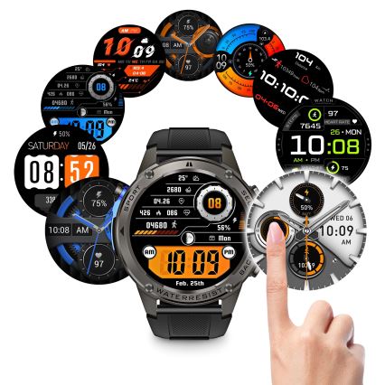 Aligator AW12BK - смарт-годинник Watch GPS 500 mAh IP69K чорний