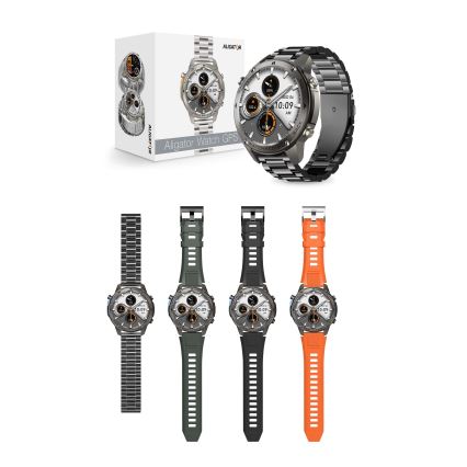 Aligator AW12BK - смарт-годинник Watch GPS 500 mAh IP69K чорний