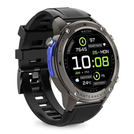 Aligator AW12BK - смарт-годинник Watch GPS 500 mAh IP69K чорний