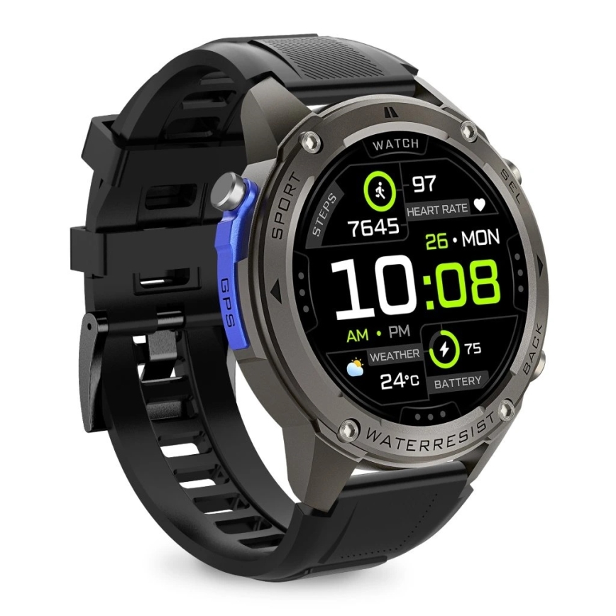 Aligator AW12BK - смарт-годинник Watch GPS 500 mAh IP69K чорний