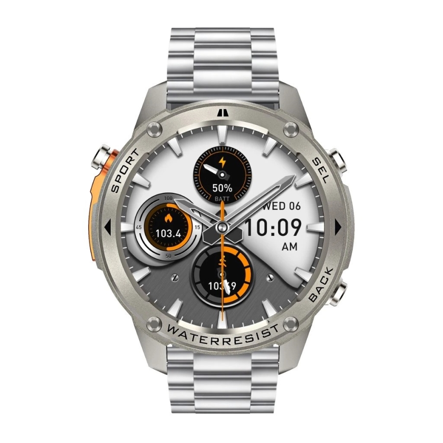 Aligator AW12SR - умные часы Watch GPS 500 мА·ч IP69K серебристые