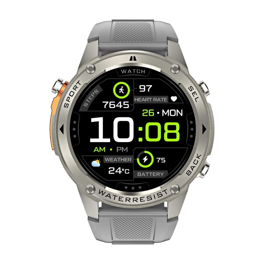 Aligator AW12SR - умные часы Watch GPS 500 мА·ч IP69K серебристые