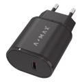 Aligator AX0002V - Швидкозарядний адаптер A-MAX з підтримкою Power Delivery 20 Вт, USB-C, чорний
