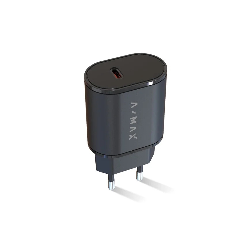 Aligator AX0002V - Швидкозарядний адаптер A-MAX з підтримкою Power Delivery 20 Вт, USB-C, чорний